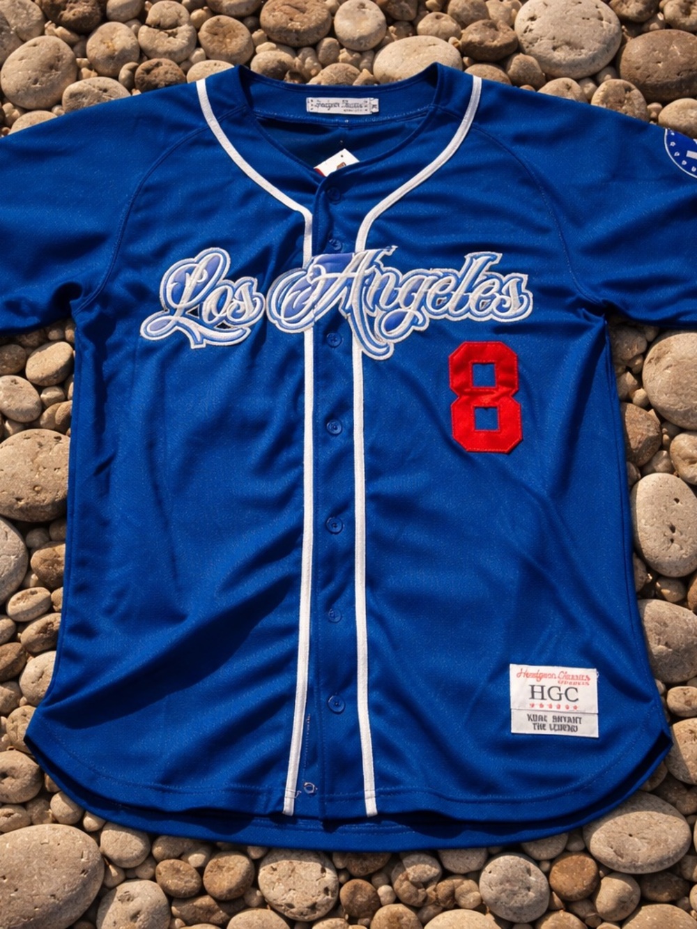KOBE BRYANT #8 sleeve #24 on back Los Angeles Baseball Jersey - Size M 🔥🔥🔥